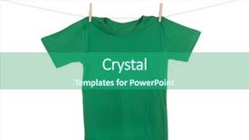  Presentation with colored - Audience pleasing slides consisting of shirt hanging on a clothesline backdrop and a ocean colored foreground