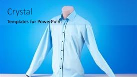  Presentation with t shirt on hanger design - Cool new presentation theme with shirt-hanging-on-the-hanger backdrop and a cyan colored foreground
