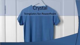  Presentation with white and navy blue - Beautiful theme featuring shirt hanging on white door backdrop and a  colored foreground