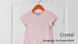  Presentation with pink and blue acrylic smoke white - Cool new theme with shirt hanging on white door backdrop and a lemonade colored foreground