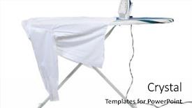  Presentation with ironing - Colorful slides enhanced with shirt on a white backdrop and a white colored foreground