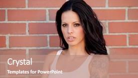  Presentation with red brick wall - Theme consisting of shirt on red brick wall background and a  colored foreground