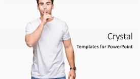  Presentation with secret - Presentation design featuring shirt over isolated background asking background and a white colored foreground