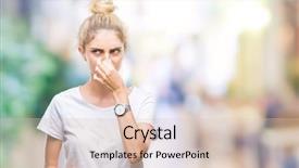  Presentation with bad breath - Presentation design consisting of shirt over isolated background smell background and a lemonade colored foreground