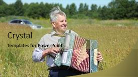  Presentation with accordion - Slides enhanced with shirt play on accordion background and a yellow colored foreground