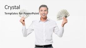  Presentation with octagon two mma fighters standing - PPT theme consisting of shirt showing bunch of money background and a white colored foreground