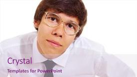  Presentation with geek - Audience pleasing PPT theme consisting of shirt tie and big freaky backdrop and a  colored foreground