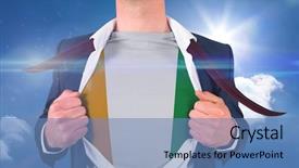  Presentation with reveal - Presentation design featuring shirt to reveal ivory coast background and a  colored foreground