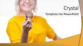  Presentation with courier - Beautiful presentation theme featuring yellow t-shirt with box backdrop and a white colored foreground