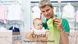  Presentation with garments - Colorful PPT theme enhanced with shirt with daughter little baby backdrop and a coral colored foreground