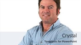  Presentation with work - Theme having shirt with his arms cross background and a light blue colored foreground