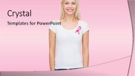  Presentation with breast cancer shirt - Presentation theme enhanced with shirt with pink breast cancer background and a  colored foreground