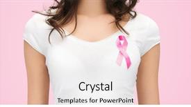  Presentation with breast cancer shirt - Slide set with shirt with pink breast cancer background and a soft green colored foreground