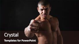  Presentation with african american in computer lab - Amazing slide deck having shirtless african american man athlete backdrop and a wine colored foreground