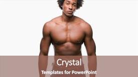 Presentation with 3 d man person - Audience pleasing PPT theme consisting of shirtless man showing nude body backdrop and a  colored foreground