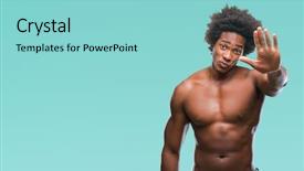  Presentation with native american smudge sticks - PPT layouts enhanced with shirtless man showing nude body background and a  colored foreground