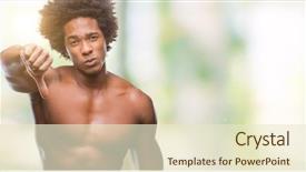  Presentation with american colleges - Beautiful slide deck featuring shirtless man showing nude body backdrop and a  colored foreground
