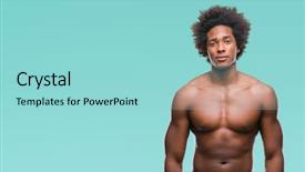  Presentation with afro - Audience pleasing theme consisting of shirtless man showing nude body backdrop and a arctic colored foreground