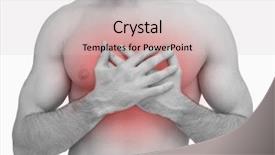  Presentation with chest pain - Theme consisting of shirtless man with chest pain background and a soft green colored foreground