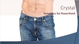  Presentation with trousers - Slide set having shirtless-men-in-jeans-trousers background and a lemonade colored foreground