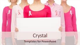  Presentation with breast cancer awareness - Presentation theme enhanced with shirts with pink breast cancer background and a lemonade colored foreground