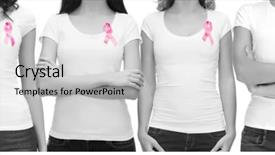  Presentation with breast cancer awareness - Audience pleasing PPT theme consisting of shirts with pink breast cancer backdrop and a light gray colored foreground