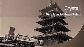 Presentation with osaka - Amazing slide set having shitennoji temple in osaka japan backdrop and a gray colored foreground