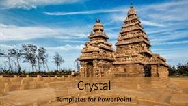  Presentation with shiva - PPT layouts featuring shiva - famous tamil nadu landmark background and a gold colored foreground