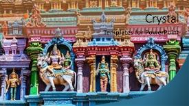  Presentation with temple madurai tamil nadu india - Presentation theme consisting of shiva and parvati on bull background and a red colored foreground