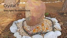  Presentation with shiva - Cool new PPT layouts with shiva lingam with flowers backdrop and a coral colored foreground