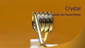  Presentation with close up shot - Beautiful presentation design featuring shock absorber - extreme close up shot backdrop and a gold colored foreground