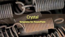  Presentation with shock absorber - PPT theme featuring shock absorber - rusty springs background and a tawny brown colored foreground