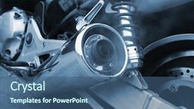  Presentation with motorcycle - Amazing slide deck having shock absorber - working muffler of a modern backdrop and a ocean colored foreground