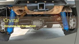  Presentation with coil system - Slide set having shock-absorber-and-coil-spring background and a tawny brown colored foreground