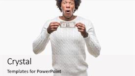  Presentation with afro - PPT layouts with shock with a surprise face background and a  colored foreground