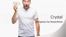  Presentation with fear - Presentation theme featuring shock with a surprise face background and a  colored foreground