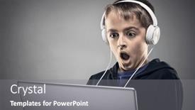  Presentation with internet - Slide deck consisting of shocked-and-surprised-teenag-boy background and a  colored foreground