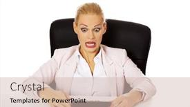  Presentation with business calculator - Audience pleasing PPT layouts consisting of behind the desk with calculator backdrop and a soft green colored foreground