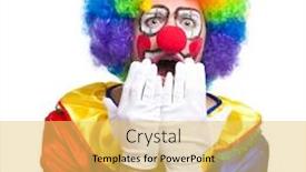  Presentation with clown - Audience pleasing slide set consisting of shocked clown portrait backdrop and a yellow colored foreground