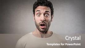  Presentation with vibration - Beautiful slide deck featuring shocked man backdrop and a gray colored foreground