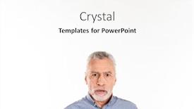  Presentation with camera - Presentation enhanced with shocked-mature-man-looking-camera background and a white colored foreground