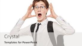  Presentation with horror - Theme featuring shocked-teenage-boy-clutches background and a light gray colored foreground