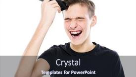  Presentation with razor - Colorful slides enhanced with shocked-teenage-boy-cuts backdrop and a wine colored foreground