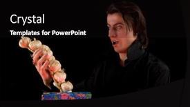  Presentation with vampire - PPT theme having shocked-vampire-with-gift-box background and a black colored foreground