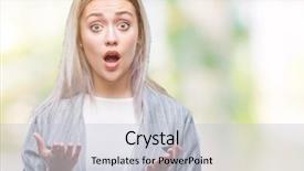  Presentation with fear - Slides enhanced with shocked with surprise expression fear background and a  colored foreground