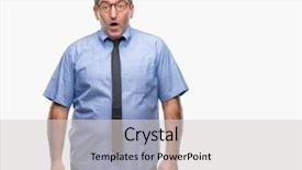  Presentation with fear - Colorful presentation theme enhanced with shocked with surprise expression fear backdrop and a  colored foreground