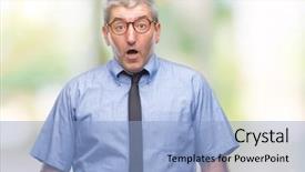  Presentation with fear - Slide set consisting of shocked with surprise expression fear background and a  colored foreground