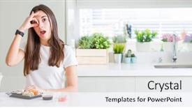  Presentation with wide - Beautiful PPT theme featuring shocked with surprised face eye backdrop and a white colored foreground