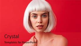  Presentation with amazing - Cool new theme with shocked woman dressed in carnival backdrop and a  colored foreground