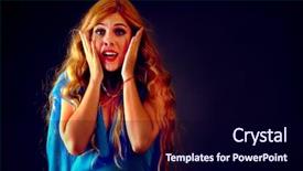  Presentation with black women - Beautiful PPT layouts featuring screaming with joyful surprised excited backdrop and a wine colored foreground